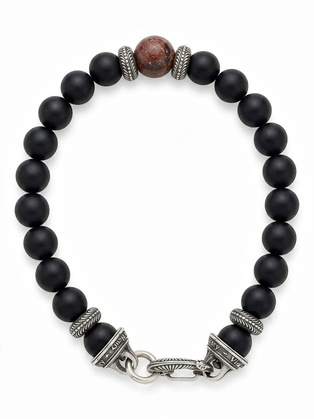 William Henry Gentis Beaded Bracelet
Black & Silver